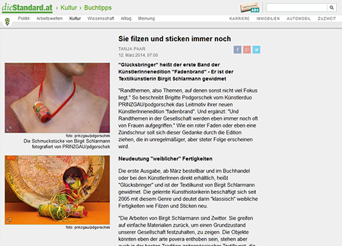 Sie filzen und sticken immer noch